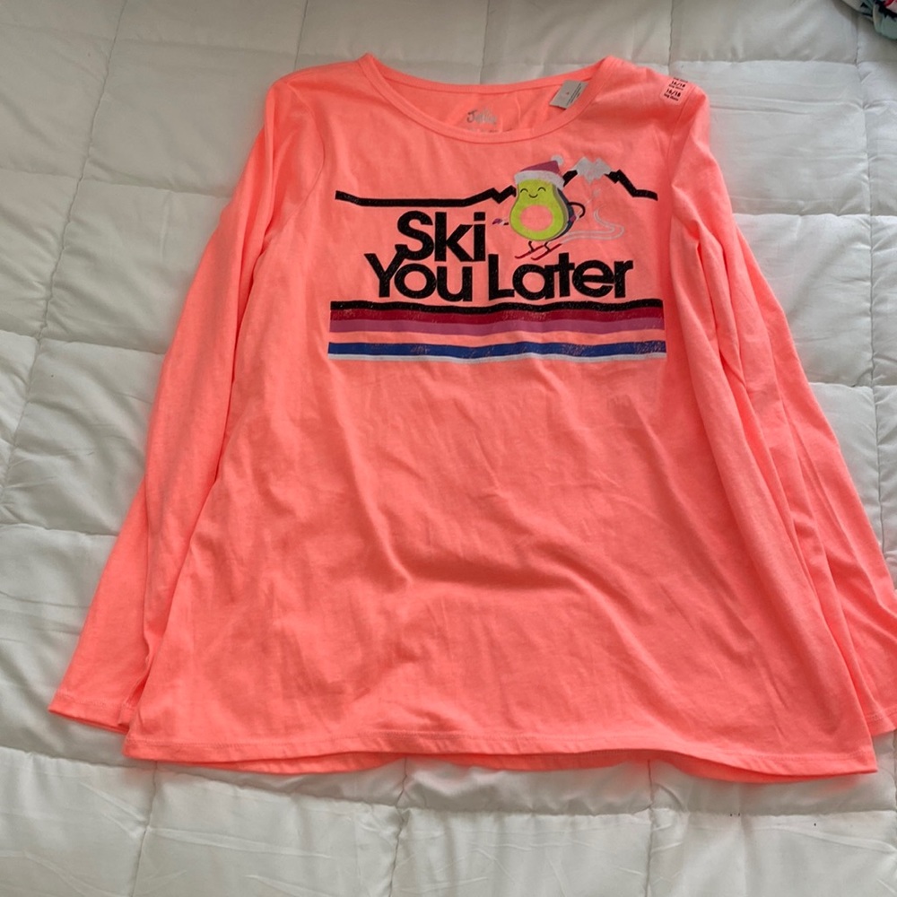Justice Long Sleeve Girls Shirt Sz 16/18. NWT